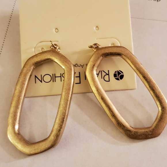 SOLD Marbled Hexagon Earrings - Picture 5 of 7